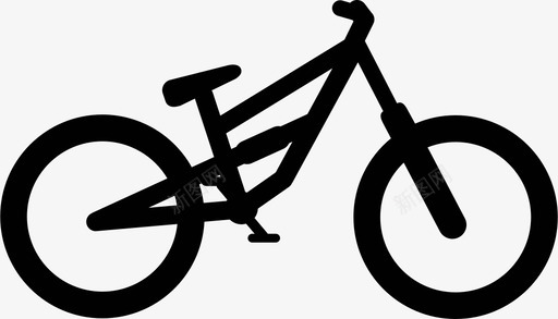 自行车下坡自行车山地自行车交通工具图标图标