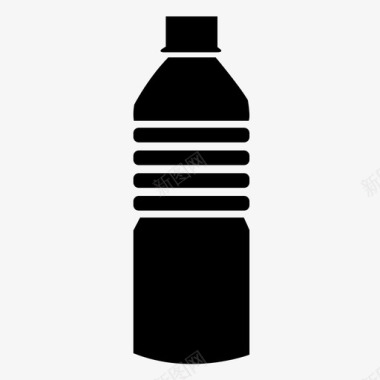 水瓶瓶子容器饮用水运动图标图标