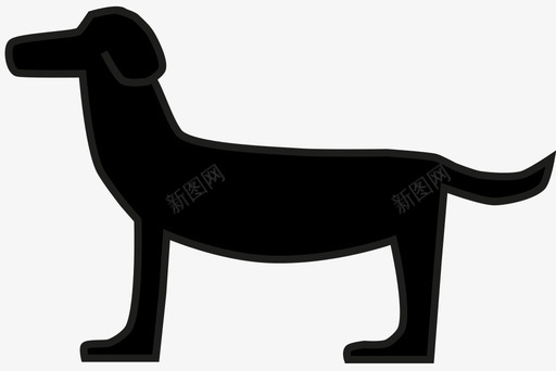 狗动物轮廓图标图标