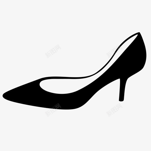 高跟鞋连衣裙时装脚正式图标svg_新图网 https://ixintu.com 女士 时装 正式 脚 连衣裙 鞋 高跟鞋