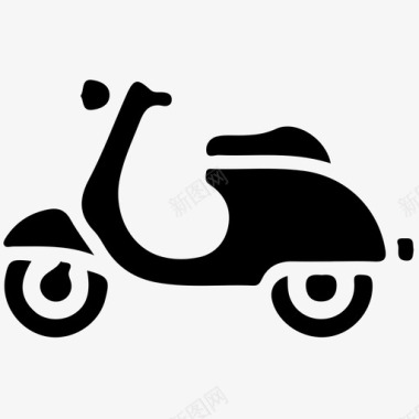 滑板车自行车轻便摩托车图标图标