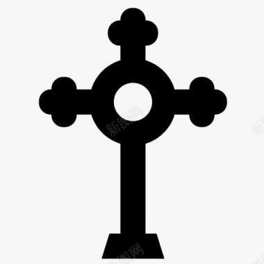 十字架死亡坟墓图标图标