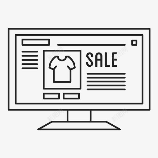 计算机网络技术图标svg_新图网 https://ixintu.com 在线 技术 服装 未来 电子商务 网络 营销 衬衫 计算机 购物 销售