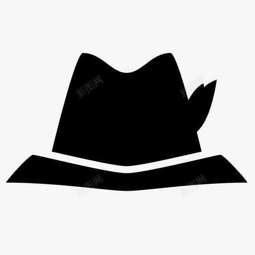 帽子德国德国帽子图标svg_新图网 https://ixintu.com 十月节 印第安人剪影 帽子 德国 德国帽子 德国文化 时装 服装 羽毛帽