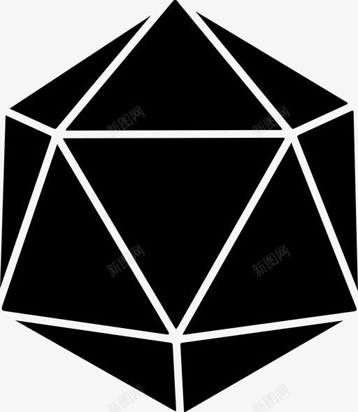 骰子几何学非立方图标svg_新图网 https://ixintu.com 几何学 柏拉图式固体 非立方 骰子