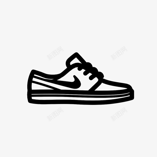 运动鞋滑板鞋图标svg_新图网 https://ixintu.com 时尚 款式 滑板 耐克 运动 运动鞋 鞋 鞋类