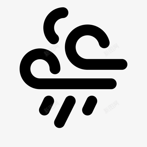 风雨风暴水天气图标svg_新图网 https://ixintu.com 天气 水 潮湿 雨 风 风暴