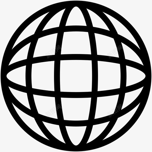 地球行星球体有线线框图标svg_新图网 https://ixintu.com 地球 有线 球体 线框 行星