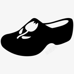 荷兰语木屐荷兰语脚花鞋图标高清图片