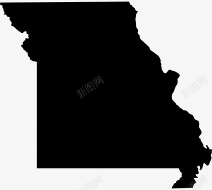 密苏里州美国地理位置图标图标
