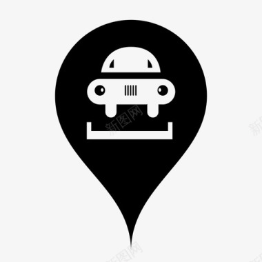 地图标记汽车驾驶图标