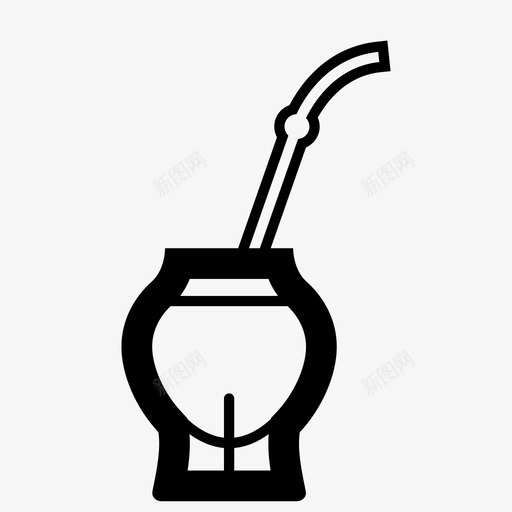 伙计饮料杯子图标svg_新图网 https://ixintu.com 伙计 吸管 杯子 茶 茶logo 饮料