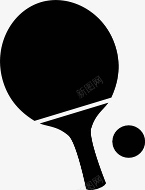 乒乓球划桨娱乐发球运动图标图标