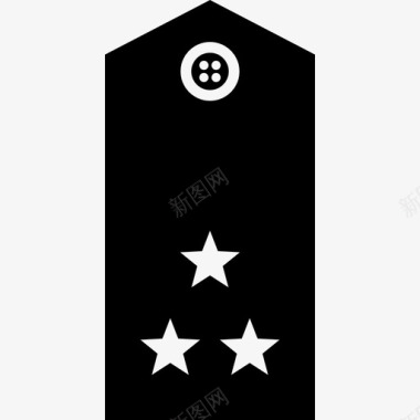 军衔星星肩带图标图标