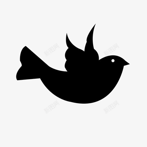 鸽子动物羽毛飞行和平图标svg_新图网 https://ixintu.com 动物 和平 羽毛 翅膀 飞行 鸽子