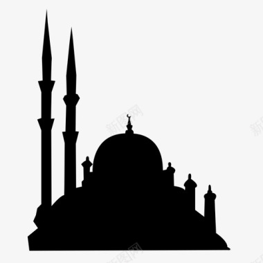 清真寺祈祷穆斯林图标图标