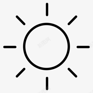 太阳明亮热图标图标