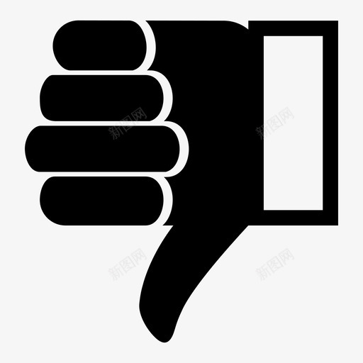 大拇指朝下不好批评图标svg_新图网 https://ixintu.com 不 不好 反对 回顾 大拇指朝下 手 批评 投票