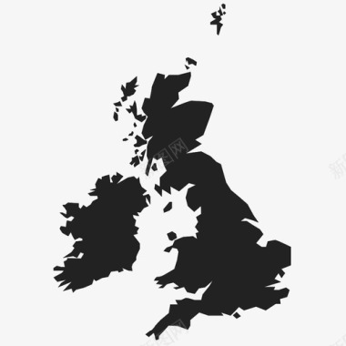英格兰地图岛屿爱尔兰大不列颠图标图标