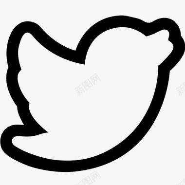 推特小鸟社交媒体图标图标