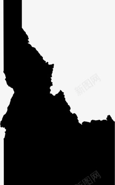 美国爱达荷州地理位置地图图标图标