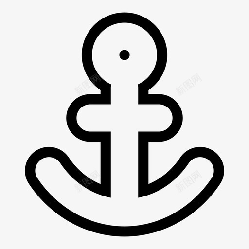 锚船航海图标svg_新图网 https://ixintu.com 水槽 海军 航海 船 锚