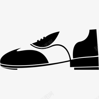 踢踏鞋黑白舞蹈图标图标
