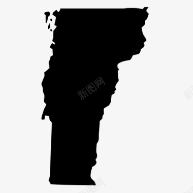 佛蒙特州美国地理图标图标