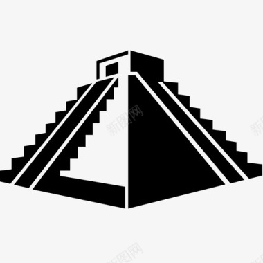 金字塔建筑玛雅图标图标