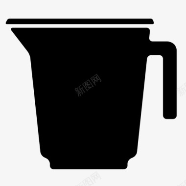 水罐浴室马克杯图标图标