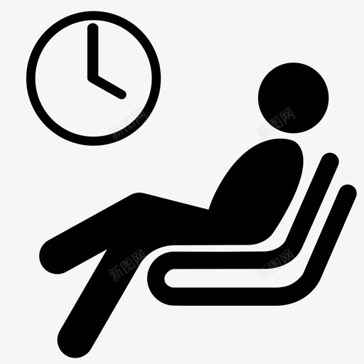 候机室机场椅子图标svg_新图网 https://ixintu.com 人员 候机室 医院 时钟 机场 椅子