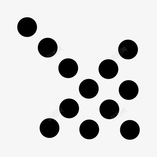 箭头图案路径图标svg_新图网 https://ixintu.com 下 右下角 图形 图案 方向 点 箭头 虚线 设计 路径