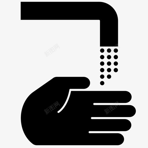 手洗清洁卫生图标svg_新图网 https://ixintu.com 卫生 手洗 水 清洁