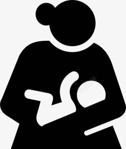 哺乳期母乳喂养人婴儿图标高清图片