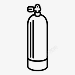 水肺潜水氧气罐空气潜水员图标高清图片