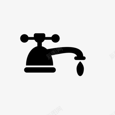 水龙头浴室滴水器喷泉洗手池图标图标
