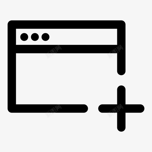 新窗口添加浏览器图标svg_新图网 https://ixintu.com internet 新窗口 新选项卡 新页 浏览器 添加 计算机