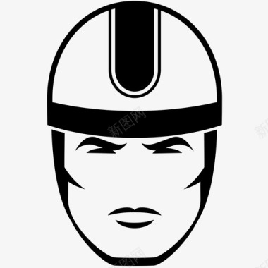 头盔头人防护安全图标图标