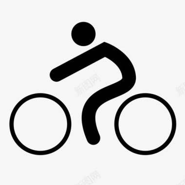 骑自行车锻炼人图标图标