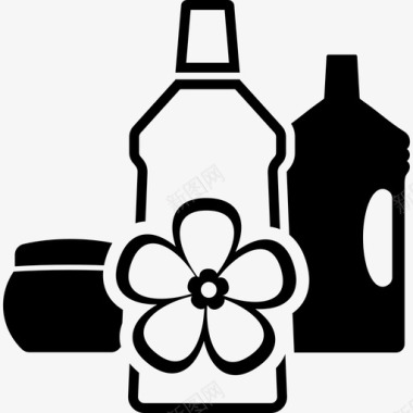 洗涤剂清洁剂鲜花图标图标