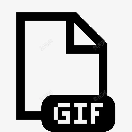 文档文件gif页面图标svg_新图网 https://ixintu.com gif 文件 文档 页面