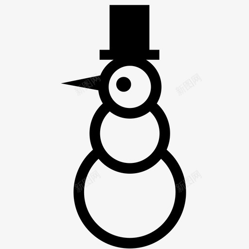 雪人美国圣诞节图标svg_新图网 https://ixintu.com 冬天 冰冻 圣诞节 帽子 美国 装饰 雪人