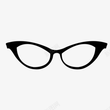 眼镜复古眼镜款式图标图标
