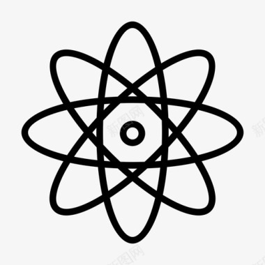 原子化学科学图标图标