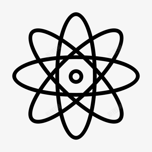 原子化学科学图标svg_新图网 https://ixintu.com 化学 原子 技术 科学