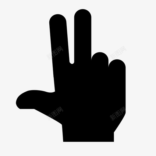 手手指和平图标svg_新图网 https://ixintu.com 三 和平 手 手指