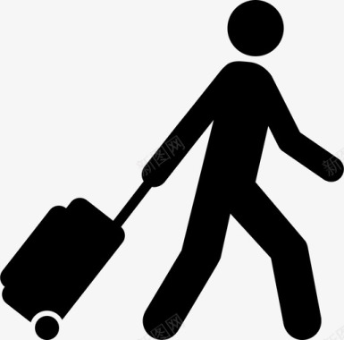旅客机场行李人手提箱图标图标