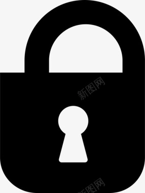 锁关闭钥匙挂锁安全图标图标
