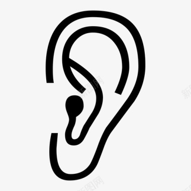 耳朵感官知觉图标图标