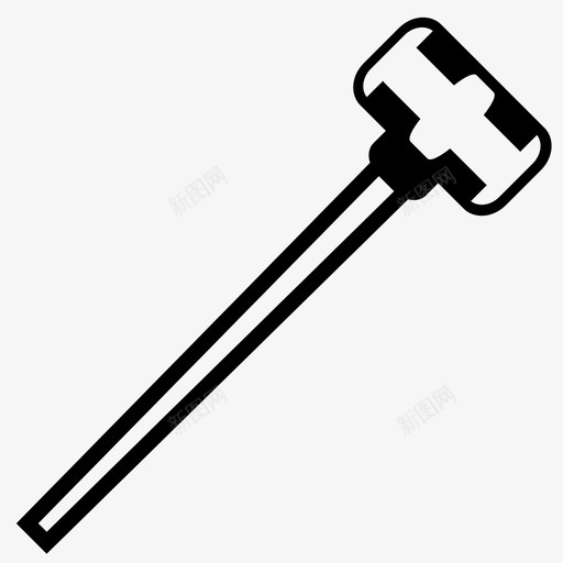 锤子重的大锤图标svg_新图网 https://ixintu.com 大锤 武器 重的 锤子